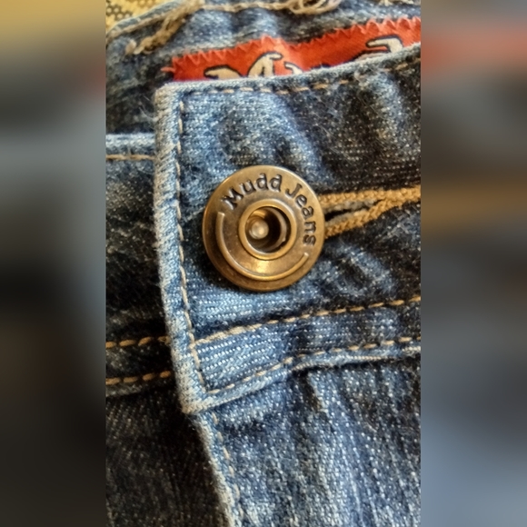 MUDD Y2K Distressed Frayed Denim Jean Maxi Skirt SZ 9 - Picture 5 of 9